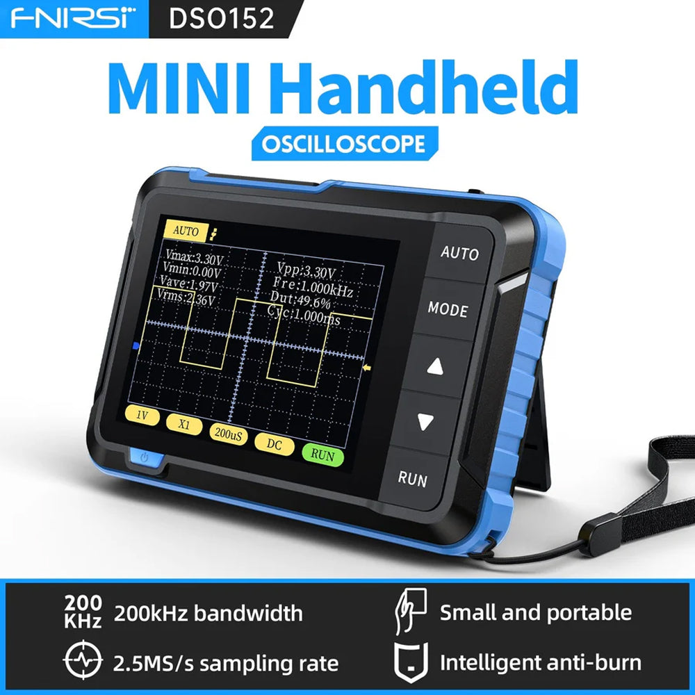 FNIRSI DSO152 Mini Handheld Digital Oscilloscope Appearance Updated to Blue