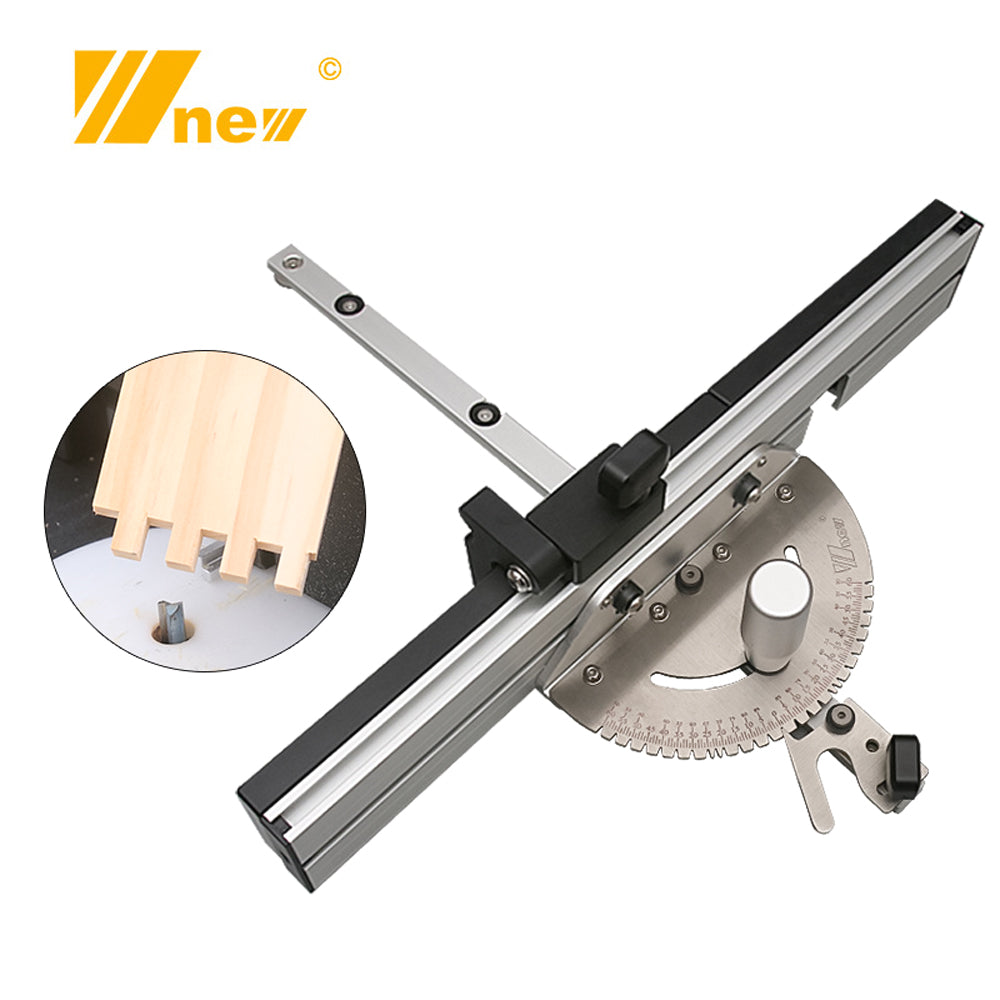 WNew Miter Gauge Fence With Track Stop Table Saw Router Woodworking Bench Tools Diy For Cutting Carpentry Squares Hand Tools