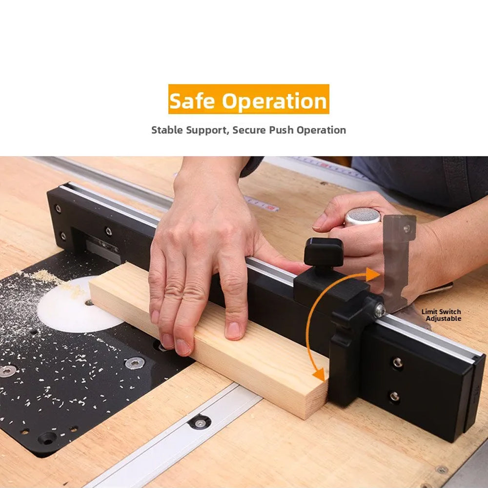 WNew Miter Gauge Fence With Track Stop Table Saw Router Woodworking Bench Tools Diy For Cutting Carpentry Squares Hand Tools - Image 3