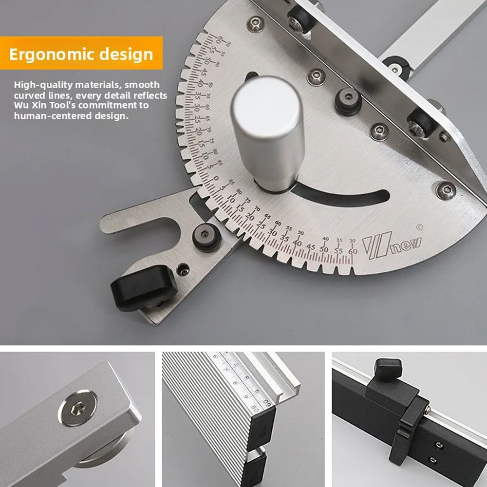 WNew Miter Gauge Fence With Track Stop Table Saw Router Woodworking Bench Tools Diy For Cutting Carpentry Squares Hand Tools - Image 4