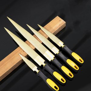 High Carbon Steel Golden Wood Rasp,Double Side Tapered and Half Round Rasp File,4/6/8/10/12inch for Woodworking/Carving/Sharping