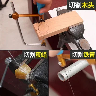 Adjustable Mini Hand Saw U Type Jeweler's Bow for Jewelry DIY Tools Woodwork Craft Set Blade - Image 4