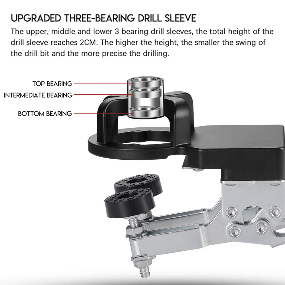 35mm Hinge Boring Concealed Door Hinge Jig Aluminum Alloy Cabinet Hinge Jig Accurate Locking Dual Clamp Fixation Hinge Drill - Image 5