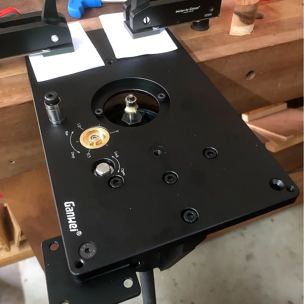 Ganwei Trimmer Inverted Lift Table System for 65mm Electric Trimming Machine Durable Router Table Plate Insert Woodwroking Tool - Image 6