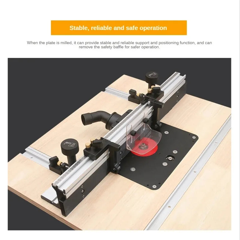 【Shipped from within the USA】WNew 700mm Router Table Aluminum Fence System Inverted Trimming Machine Accessories with 30cm T Track Sliding Brackets Bit Guard - Image 5
