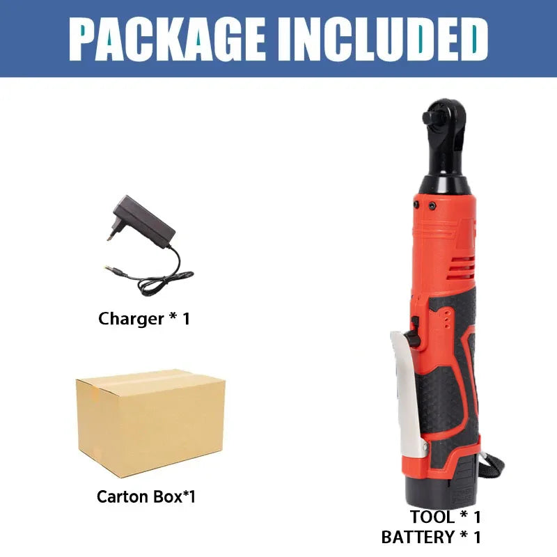 12V/18V Impact Wrench Cordless Rechargeable Electric Wrench 3/8 Inch Right Angle Ratchet Wrenches Impact Driver Power Tool - Image 7