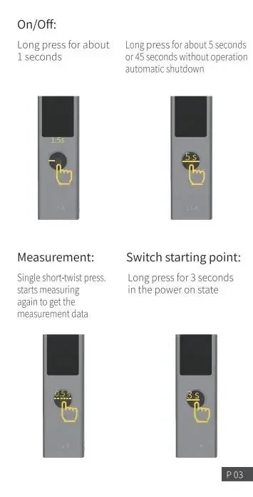 Original AtuMan DUKA Laser Range finder 25/40m LS-P/LS-1 Portable USB Charger High Precision Measurement Laser Range Finder - Image 11