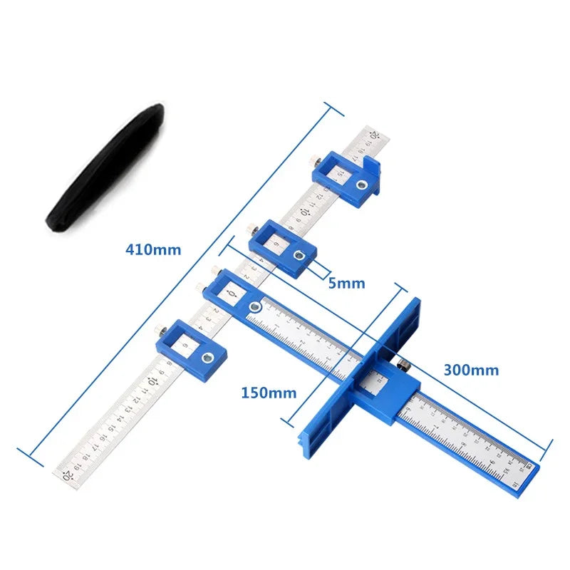 Location Drill Bit kit Woodworking Multi-purpose Drill Punch Jig Drill Guide Cabinet Handle Knob Furniture Template hand tool - Image 3