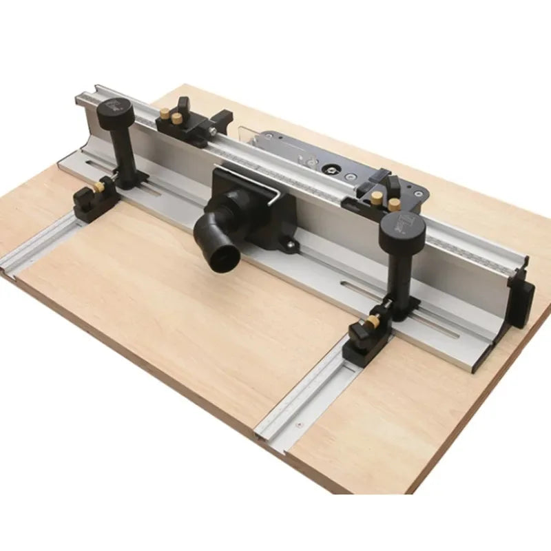 WNew 700mm Router Table Aluminum Fence System Inverted Trimming Machine Accessories with 30cm T Track Sliding Brackets Bit Guard - Image 3