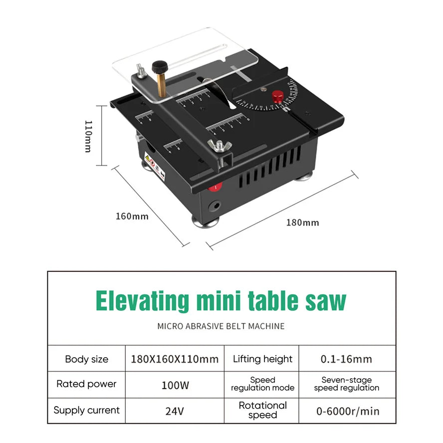 Mini Multifunctional Table Saw Electric Desktop Saws Small Household DIY Cutting Tool Woodworking Bench Lathe Cutter Machine - Image 2