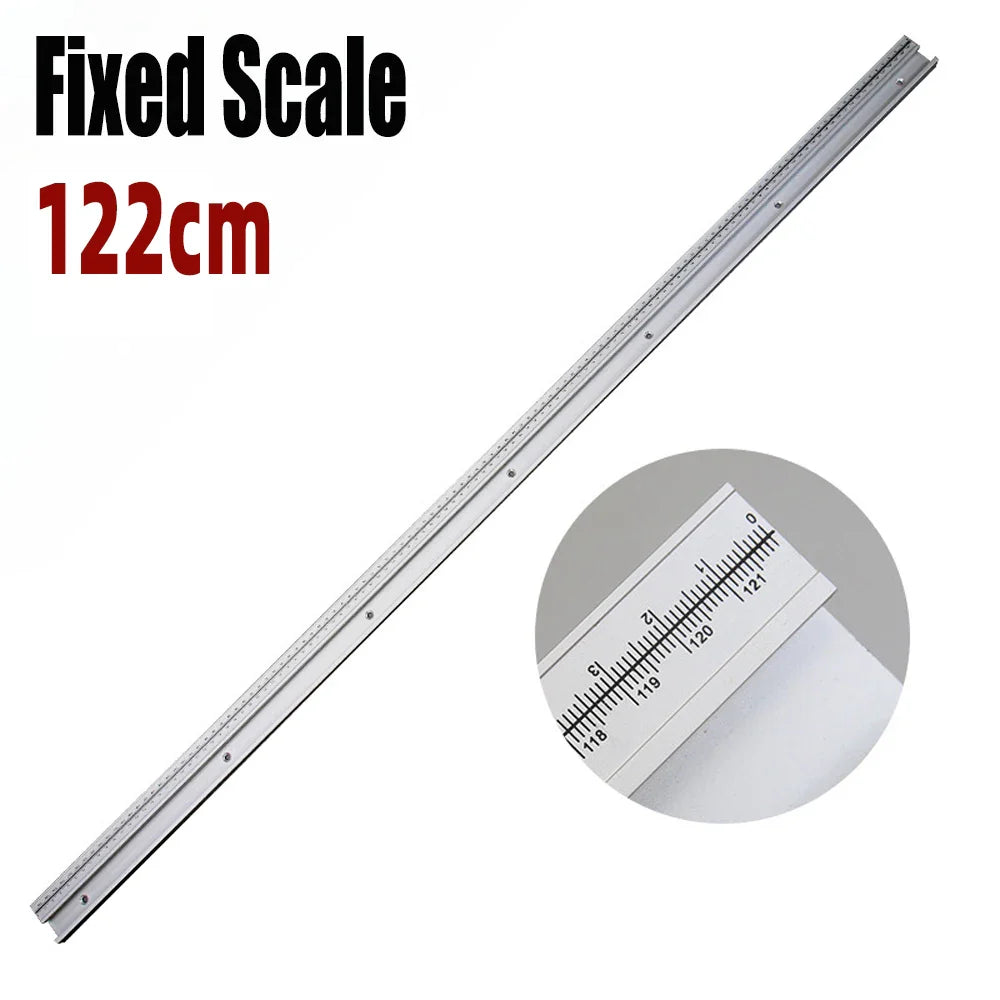 45# 122CM Aluminum Alloy T-Track, Woodworking 45 Type Chute With Fixed or Movable Scale For DIY Table Saw Miter Carpenter Tools - Image 8