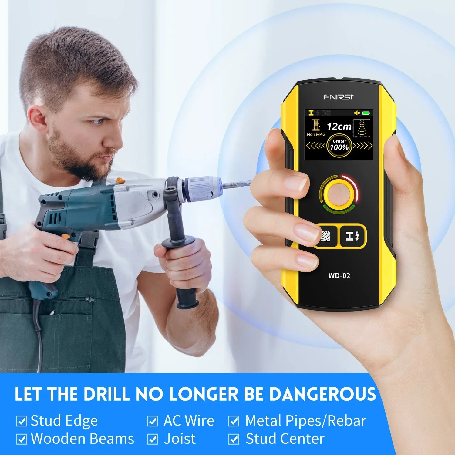 FNIRSI WD-02 Wall Detector Stud Finder Wall Scanner Tools - Image 4