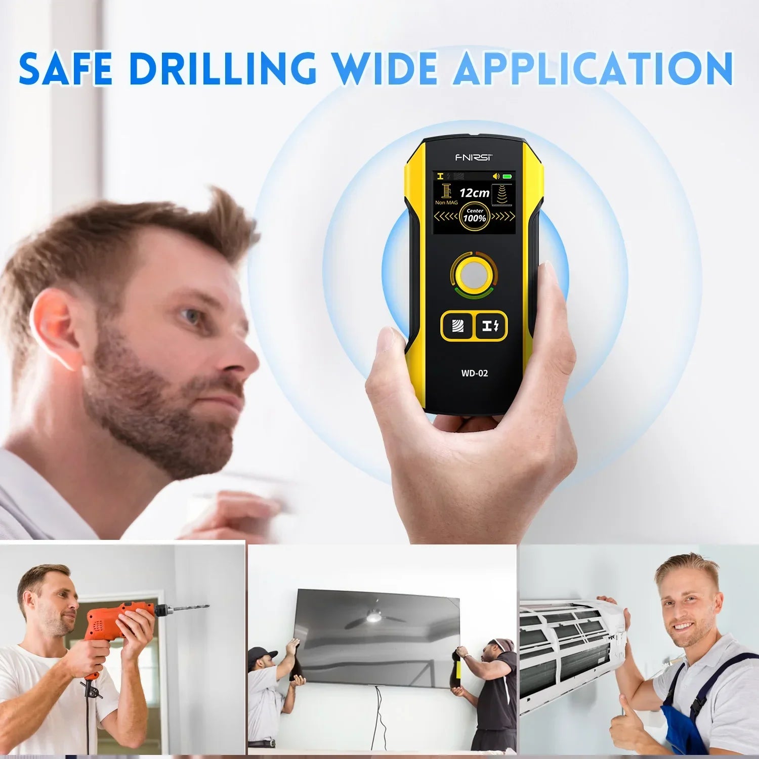 FNIRSI WD-02 Wall Detector Stud Finder Wall Scanner Tools - Image 5