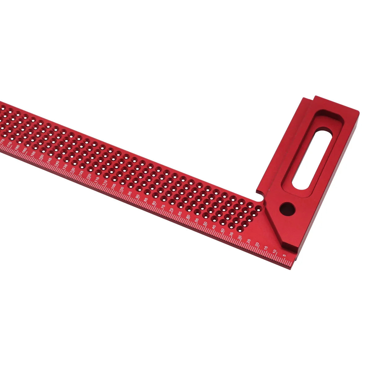 Woodworking Square Aluminum Framing Mitre Square Carpenter Scribe L-Type Hole Ruler Aluminum Right Angle Protractor Mark Gauge - Image 13