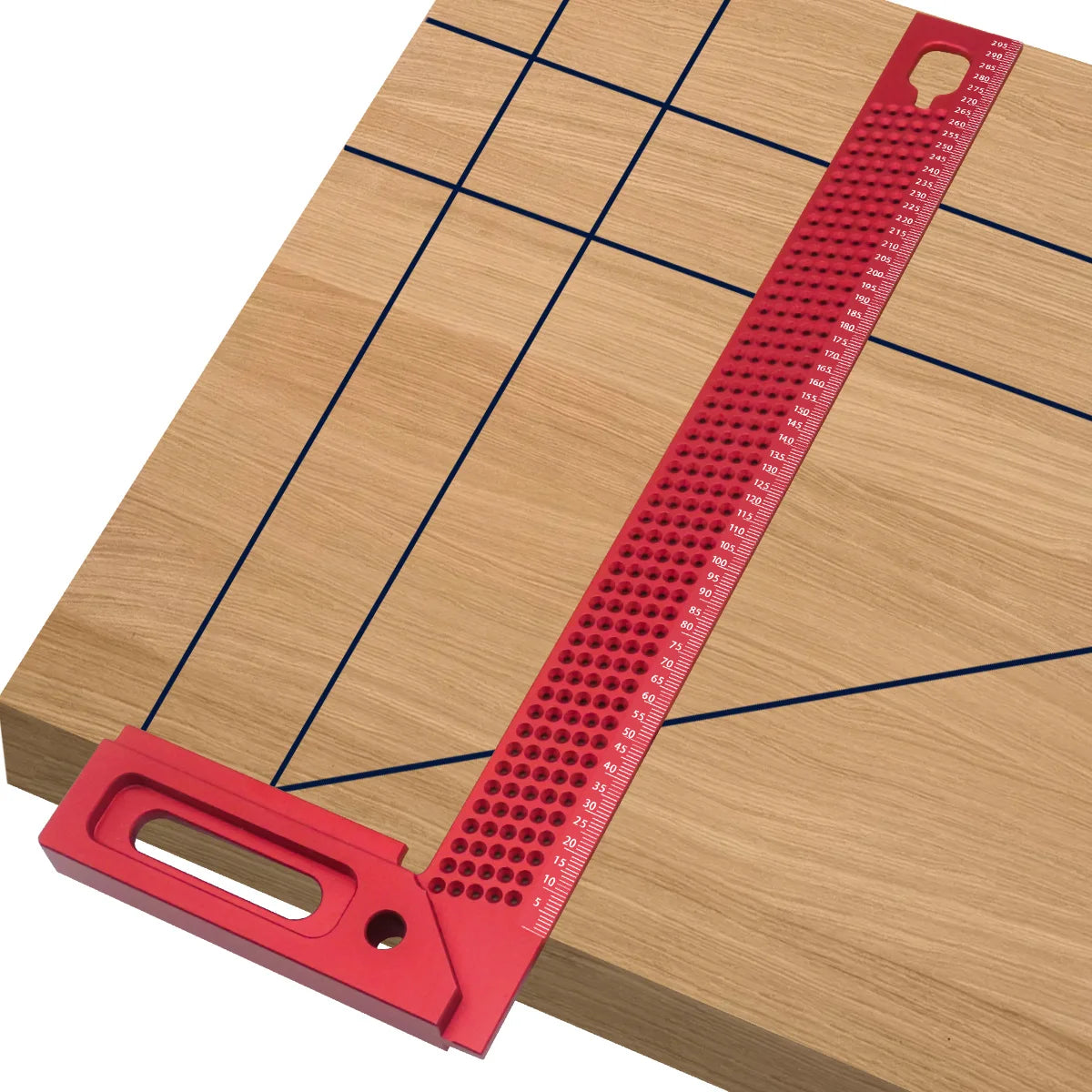 Woodworking Square Aluminum Framing Mitre Square Carpenter Scribe L-Type Hole Ruler Aluminum Right Angle Protractor Mark Gauge - Image 2