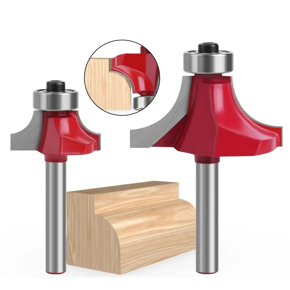 6.35mm Shank Corner Rounding End Mill Wood Carving Slotting Cutter with Bearing High Efficiency Woodworking Milling Cutter - Image 3