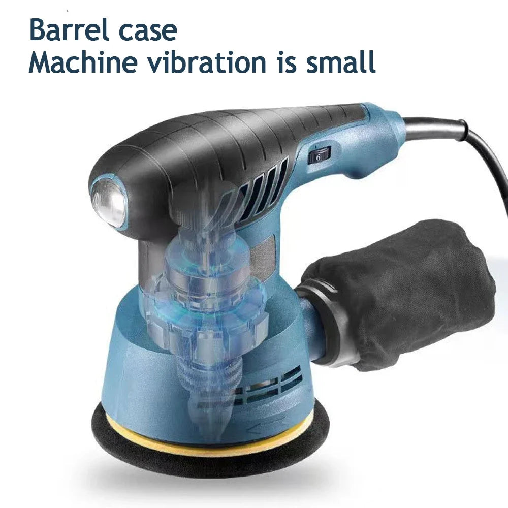 300W Electric Eccentric Sander 6 Gears Speed Adjustment 5 Inch 125mm Wood Sanding Processing Car Polishing Machine With Dust Box - Image 5