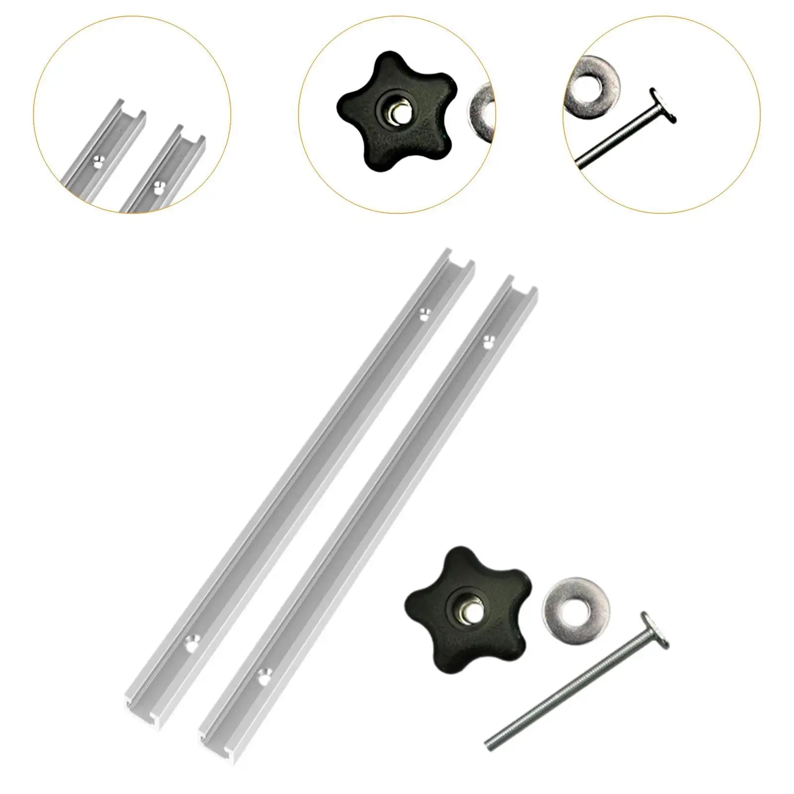 Miter Track Jig Kit for T-Track Systems, 30.5cm Length, Table Saws and Mills - Image 5