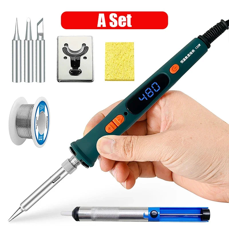 Electric Soldering Iron 220V 120W Soldering Iron Repair Soldering Tool Set LED Digital Display Adjustable Temperature 200-600℃ - Image 10