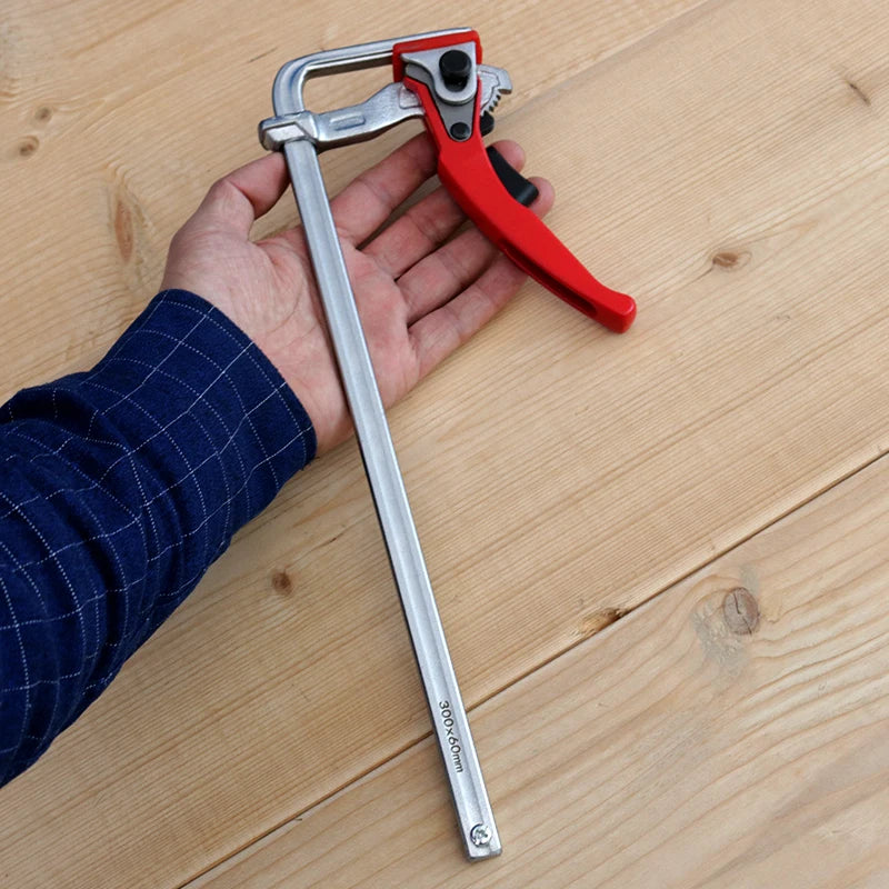 2Pcs Quick Ratchet Track Guide Rail Clamp Woodworking Clamp Fast Strong DIY Hand Tool Set Quick Adjustable Professional Wood Clamp - Image 11