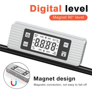 Digital Level Box Magnet Protractor Inclinometer Level Goniometer Measuring Angle Meter Magnet 90 Degree Ruler