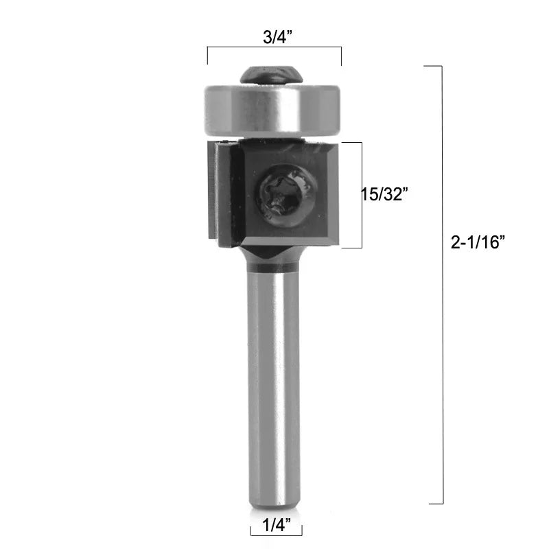 1PCS Milling Cutter 8/12/12.7mm Shank Wood Planer Bit Trimming Router Bit Insert for Woodworking Trimming Slotting Tools - Image 7