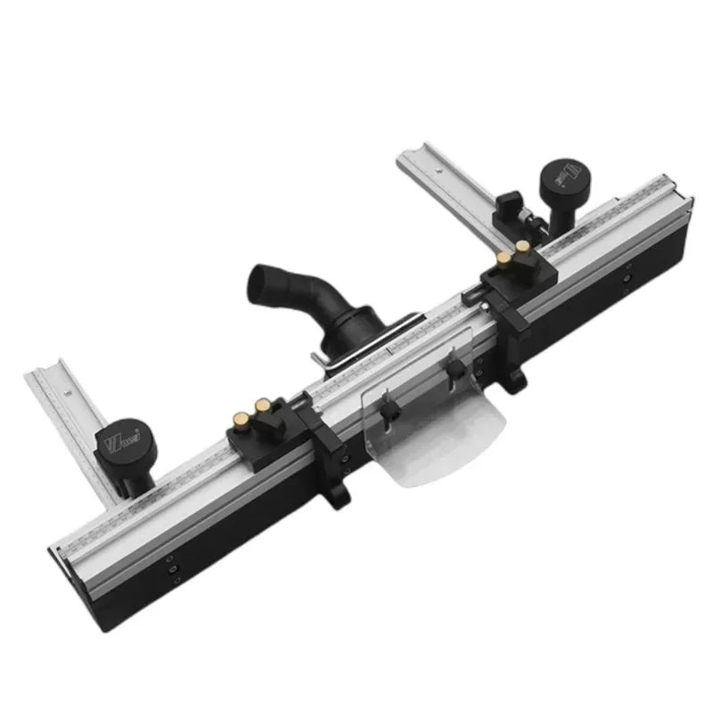 WNew 700mm Router Table Aluminum Fence System Inverted Trimming Machine Accessories with 30cm T Track Sliding Brackets Bit Guard - Image 2
