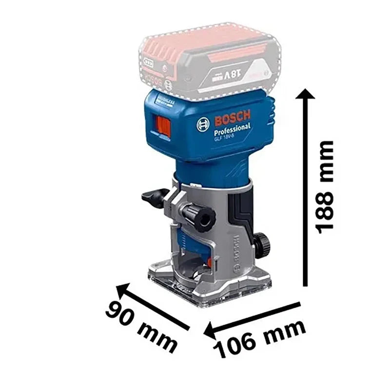 Bosch GLF 18V-8 18V Electric Trimmer Wood Router Machine 30000RPM Carpentry Tool for Woodwork Trimming Grooving Carving Milling - Image 8