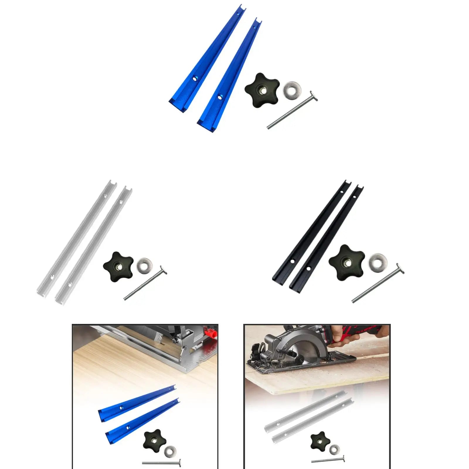 Miter Track Jig Kit for T-Track Systems, 30.5cm Length, Table Saws and Mills - Image 4