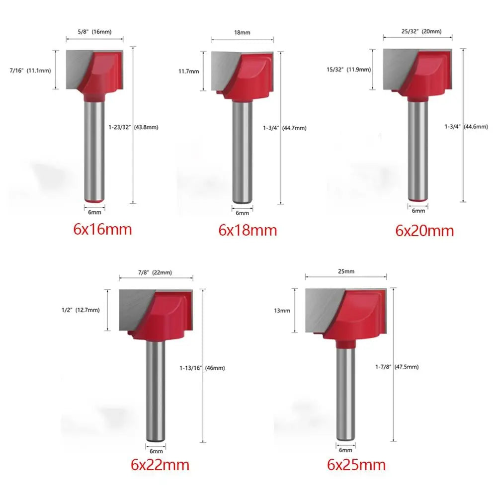 Durable 6mm Shank Milling Cutter Cleaning Bottom Bit Router Bits Wood Carving Woodworking Tools - Image 5