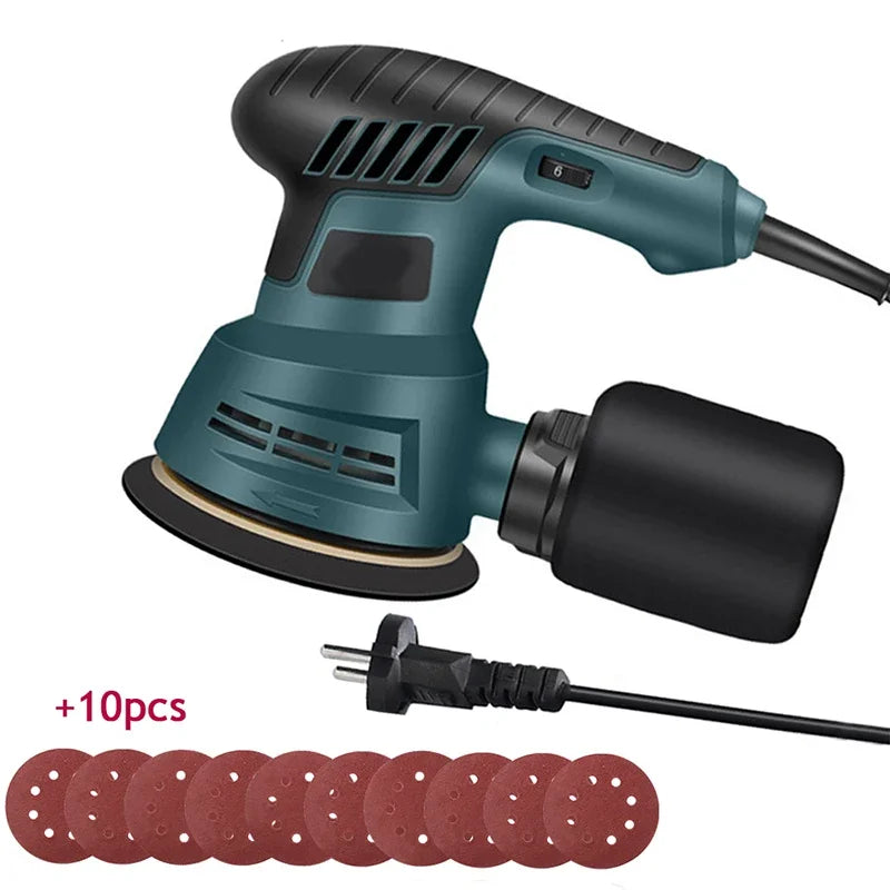 300W Electric Eccentric Sander 6 Gears Speed Adjustment 5 Inch 125mm Wood Sanding Processing Car Polishing Machine With Dust Box - Image 10