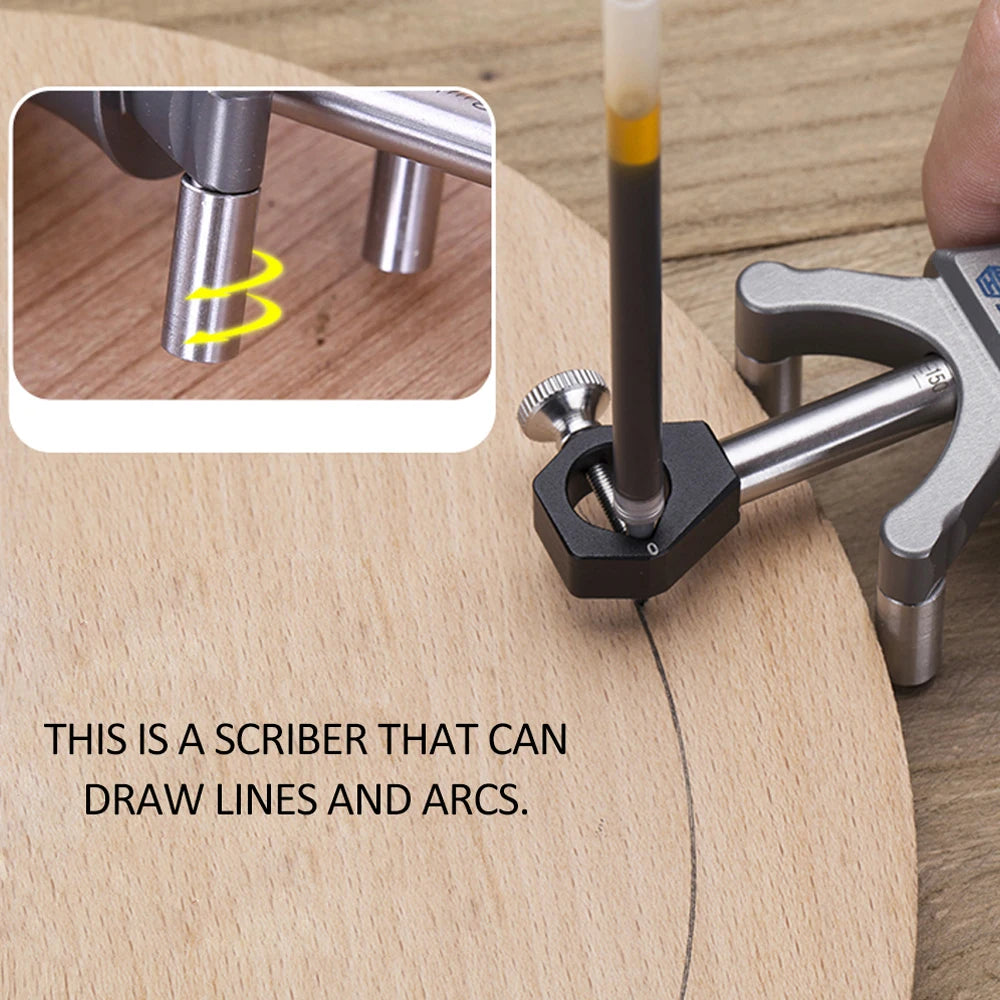 Linear Arc Scriber Woodworking Measuring Tool Marking Gauge Scribers Parallel Line Drawing Tool DIY Wood Working Scribe Tools - Image 2