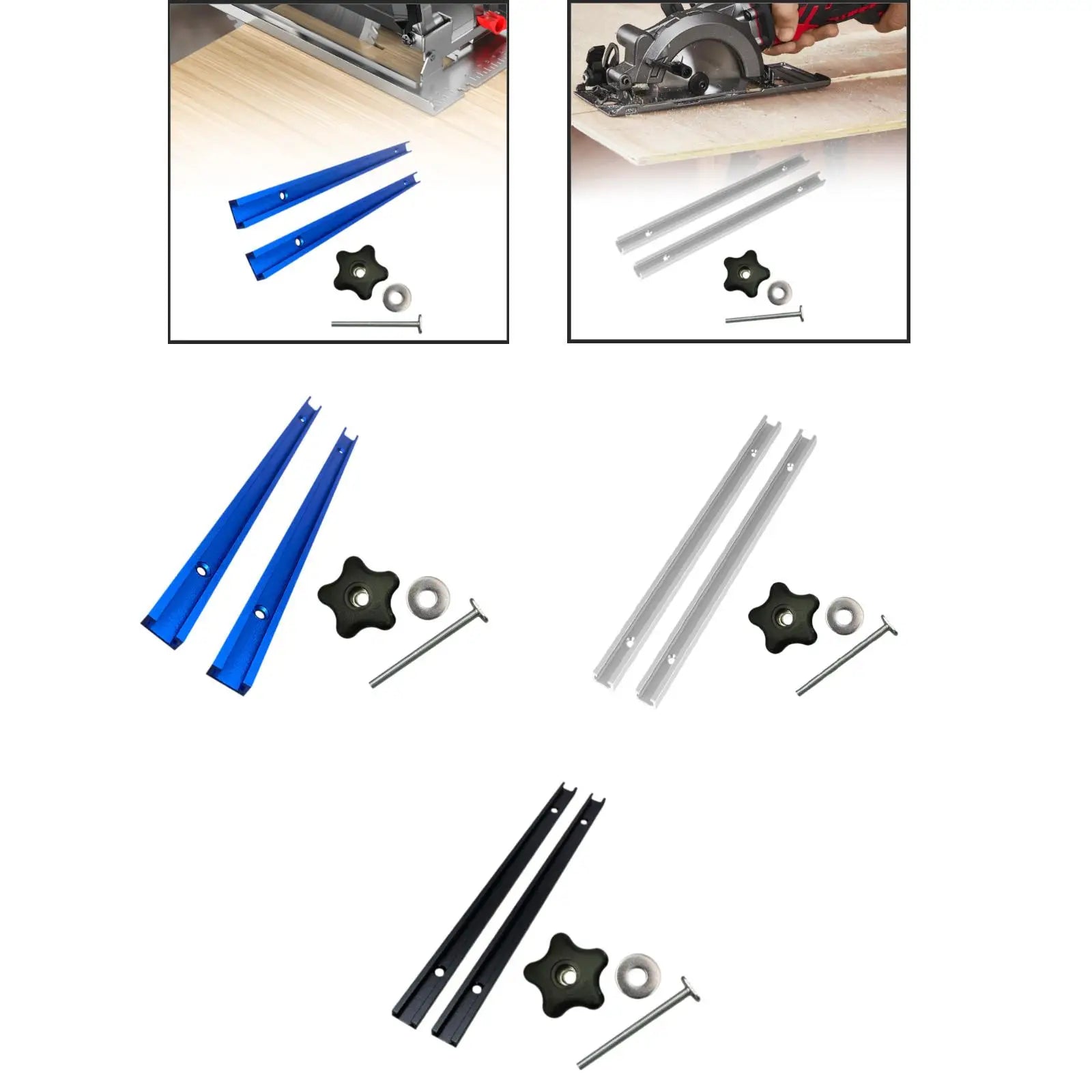 Miter Track Jig Kit for T-Track Systems, 30.5cm Length, Table Saws and Mills - Image 2
