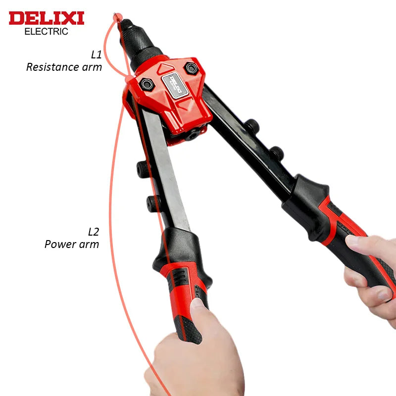 DELIXI ELECTRIC Rivet Gun,Manual Professional Pull Gun High Lever More labor-saving,TighteningandRiveting of Metal SheetandPipe - Image 3