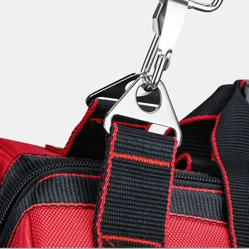 DELIXI Portable 1680D Oxford Tool Bag with Plastic Bottom Waterproof Durable Large Capacity Toolbag for Electrician Woodworker - Image 5