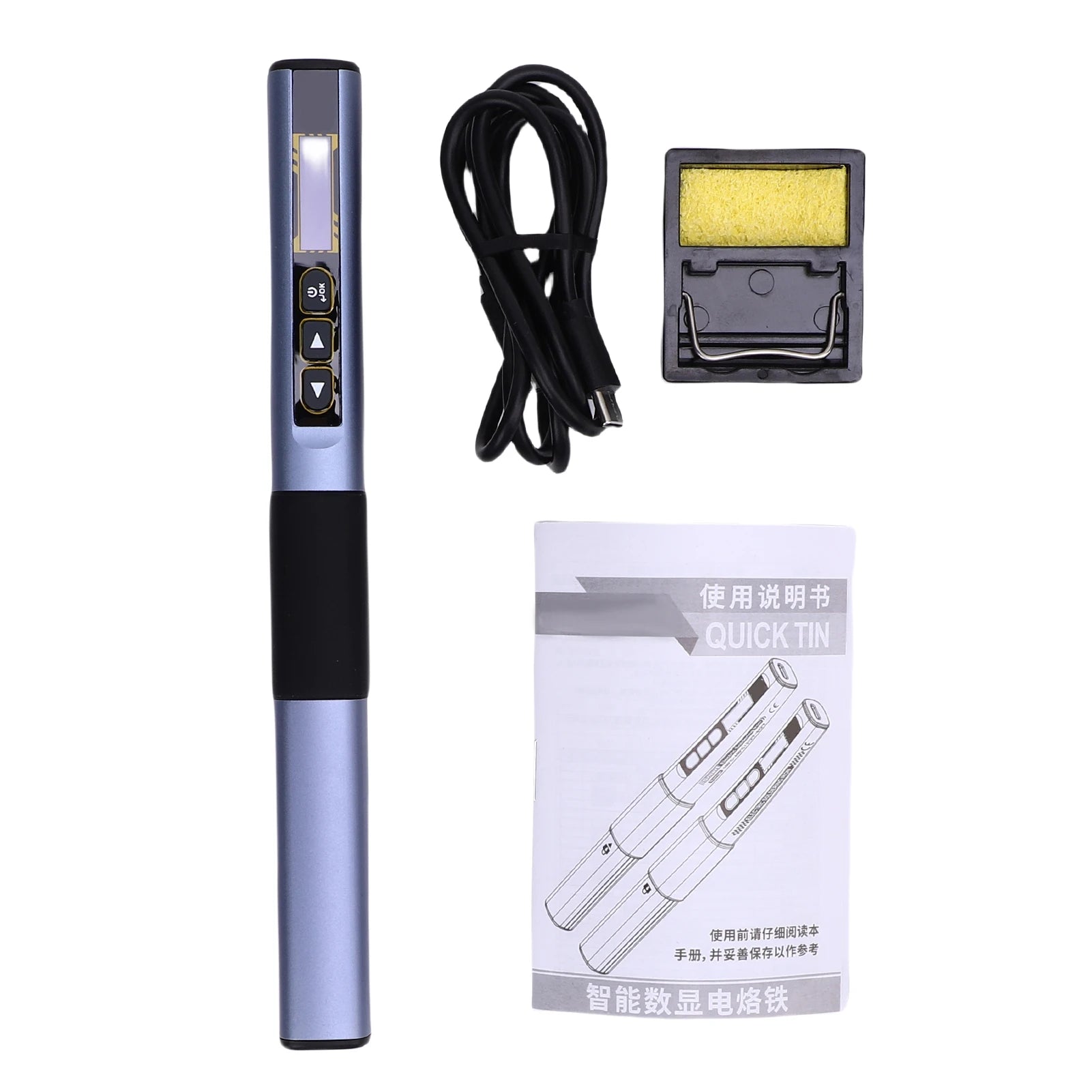 Electric Soldering Iron 96W Fast Heating Adjustable Temperature Soldering Iron with OLED Display for Electronics Repair - Image 8