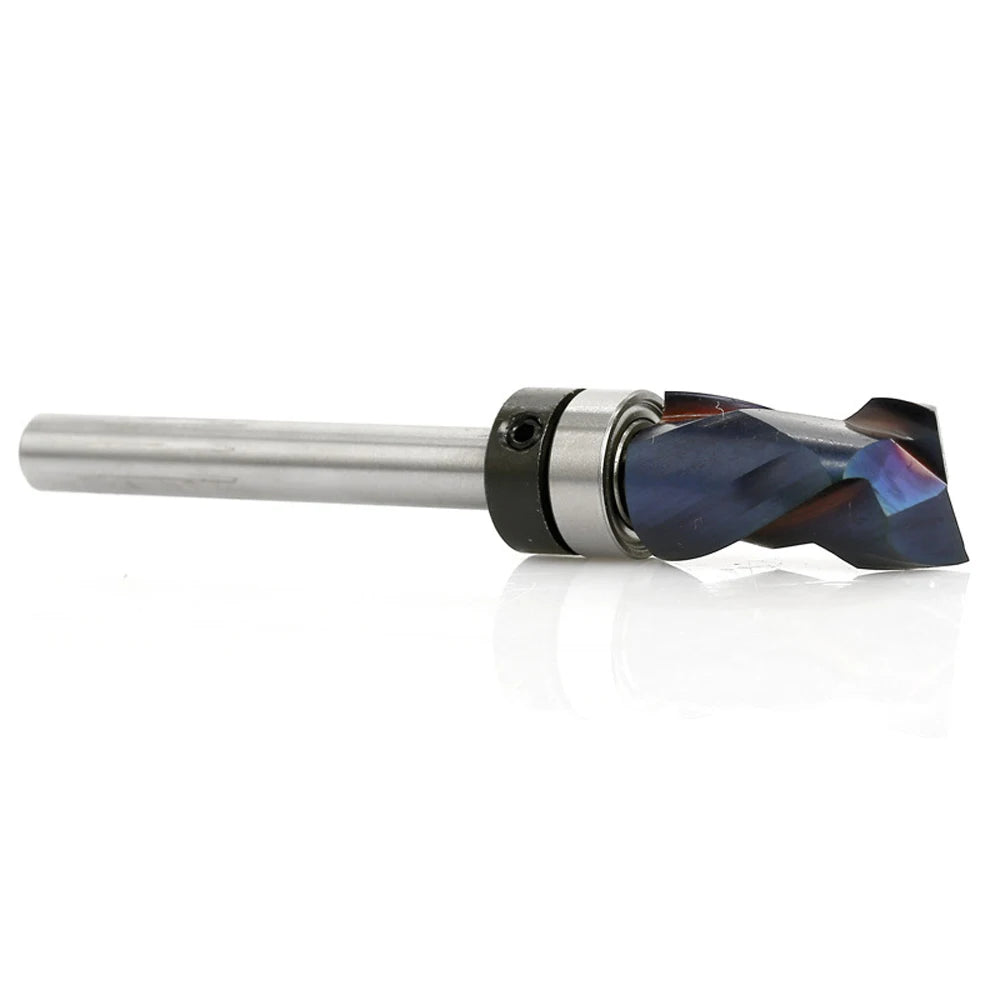 Woodworking Milling Cutter Blue Nano-Coated End Mill Bearing Composite Trimming Cutter Router Bit 1/4" 6mm Shank Tools - Image 5