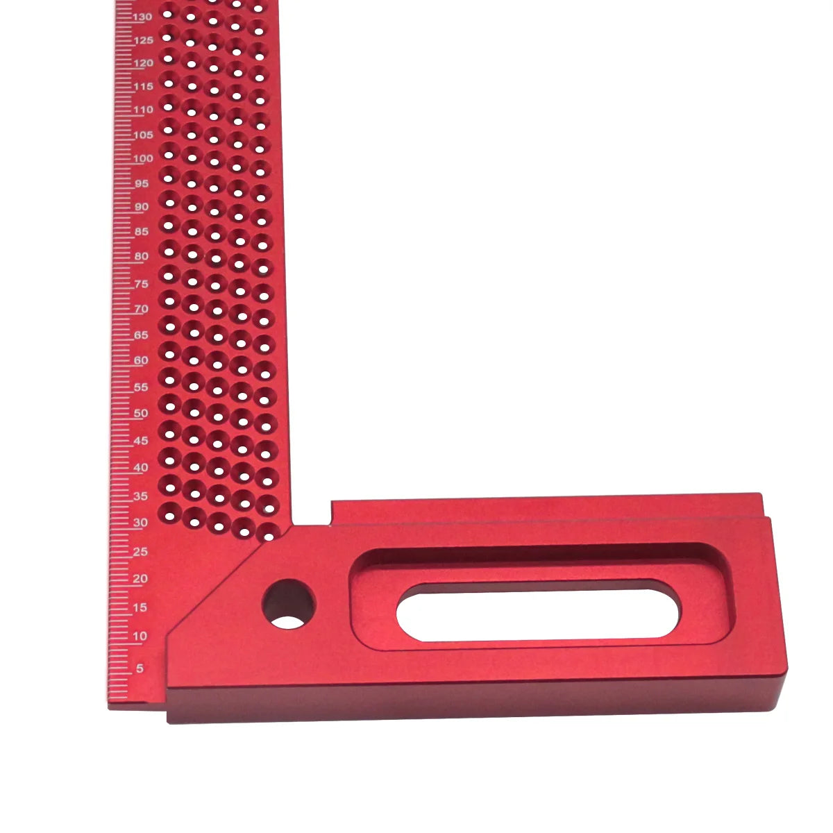 Woodworking Square Aluminum Framing Mitre Square Carpenter Scribe L-Type Hole Ruler Aluminum Right Angle Protractor Mark Gauge - Image 12