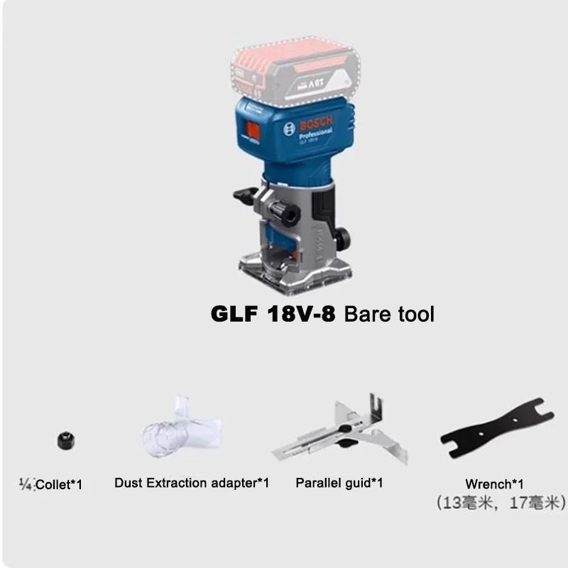 Bosch GLF 18V-8 18V Electric Trimmer Wood Router Machine 30000RPM Carpentry Tool for Woodwork Trimming Grooving Carving Milling - Image 2