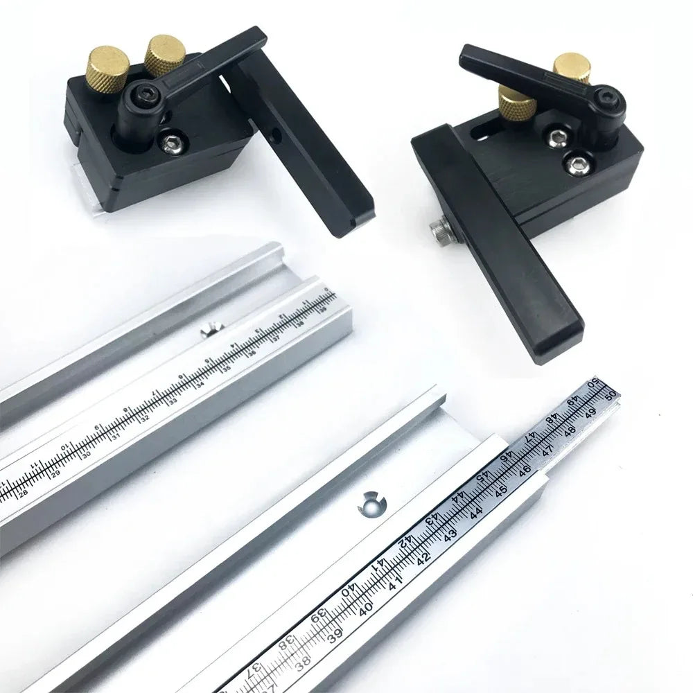 45# 122CM Aluminum Alloy T-Track, Woodworking 45 Type Chute With Fixed or Movable Scale For DIY Table Saw Miter Carpenter Tools - Image 4