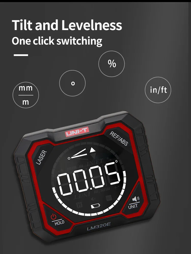 UNI-T Digital Angle Meter LM320A LM320B Protractor Magnetic Inclinometer Goniometer Electronic Angle Finder Measuring Tools - Image 14