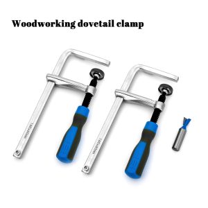 Dovetail Woodworking Clamp Dovetail Router Bit With Soft-Grip Handle for Rail Woodworking DIY Desktop Groove Fixing Clip