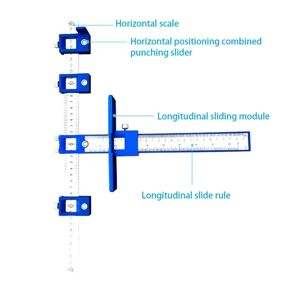 Location Drill Bit kit Woodworking Multi-purpose Drill Punch Jig Drill Guide Cabinet Handle Knob Furniture Template hand tool - Image 4