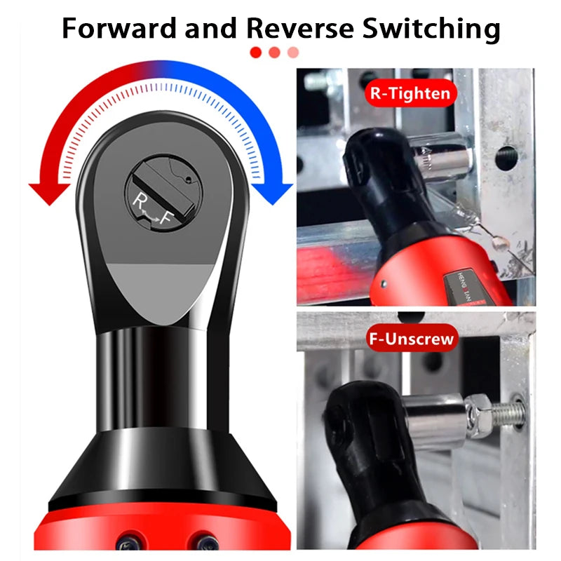 12V/18V Impact Wrench Cordless Rechargeable Electric Wrench 3/8 Inch Right Angle Ratchet Wrenches Impact Driver Power Tool - Image 4