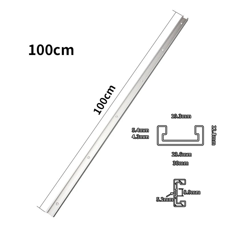 30 Type T Track 80/100cm Aluminum Allay Miter Track Woodworking Chute Guide Rail for Table Saw Workbench Router Table DIY Tools - Image 9