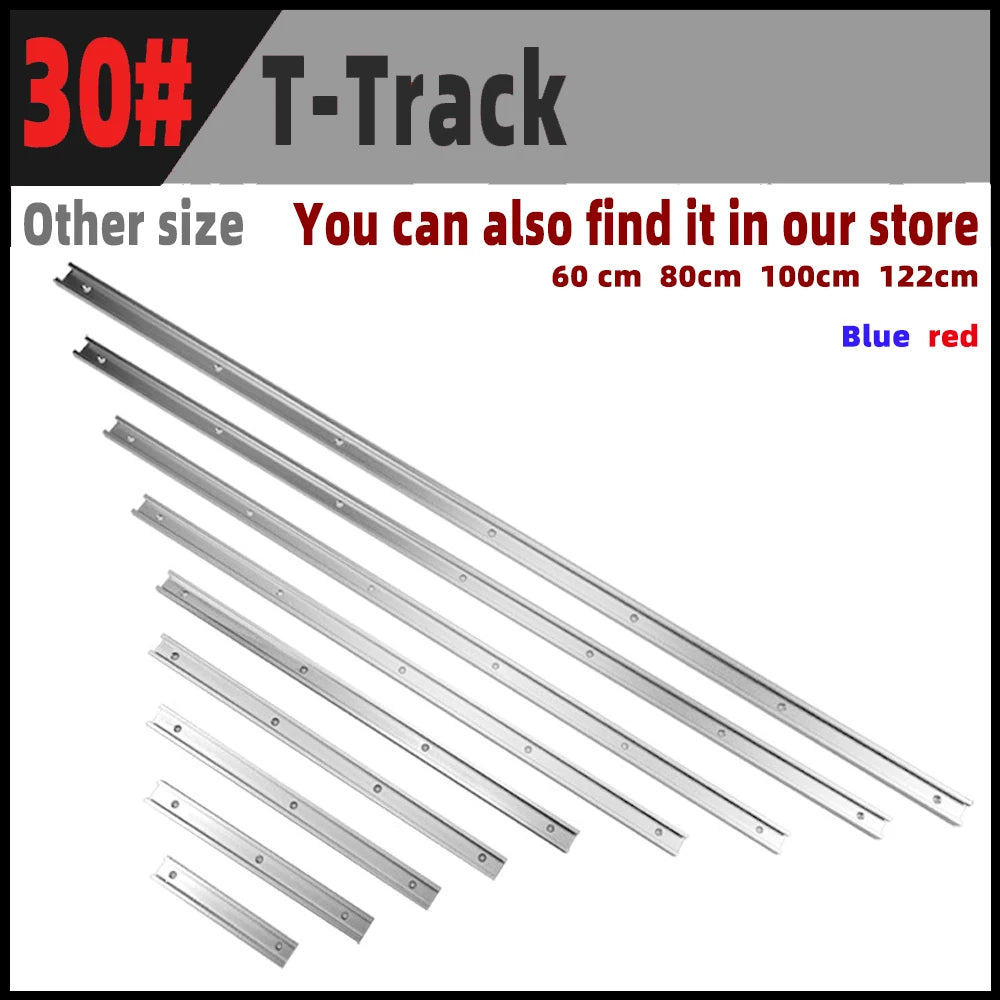 30 Type T-Track Limiter Aluminum Alloy Chute Woodworking Miter T Track Workbench Stop for DIY Saw Push Router Guide Tools - Image 6