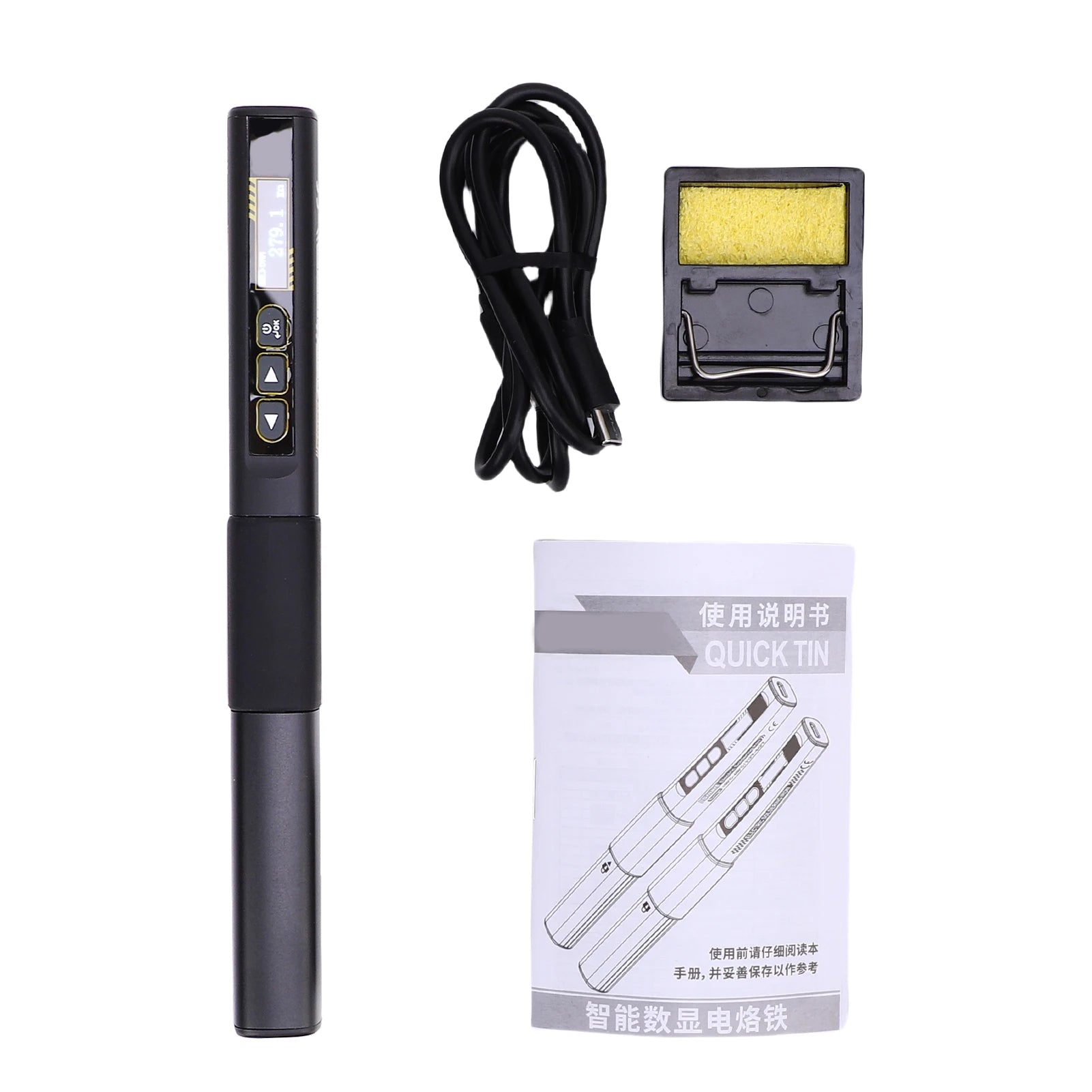 Electric Soldering Iron 96W Fast Heating Adjustable Temperature Soldering Iron with OLED Display for Electronics Repair - Image 7