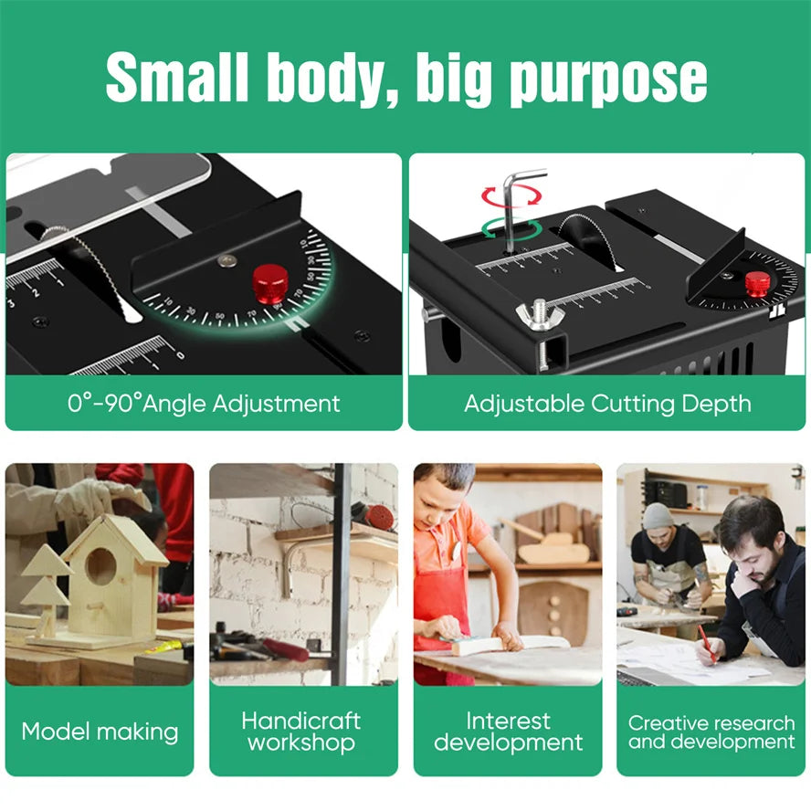 Mini Multifunctional Table Saw Electric Desktop Saws Small Household DIY Cutting Tool Woodworking Bench Lathe Cutter Machine - Image 5