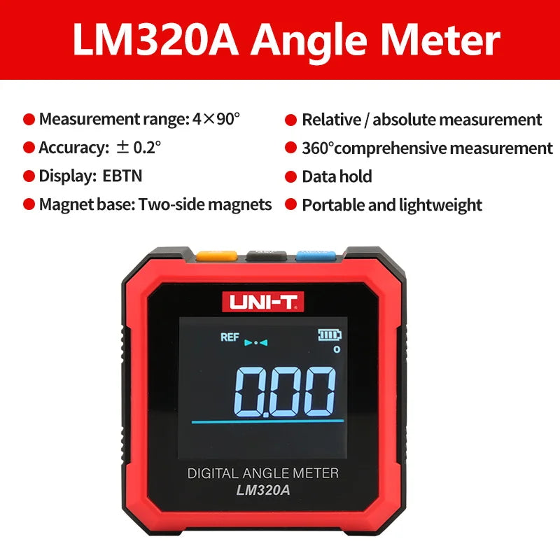UNI-T Digital Angle Meter LM320A LM320B Protractor Magnetic Inclinometer Goniometer Electronic Angle Finder Measuring Tools - Image 9