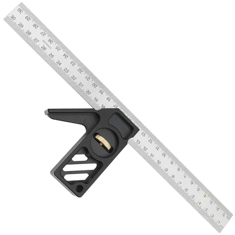 300mm Ruler Adjustable 45 90 Angle Positioning Block Gauge Line Marking Gauge Scriber DIY Carpentry Scribing Measuring Tools - Image 8